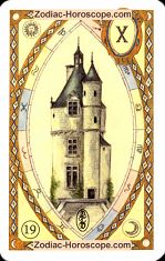The tower astrological Lenormand Tarot