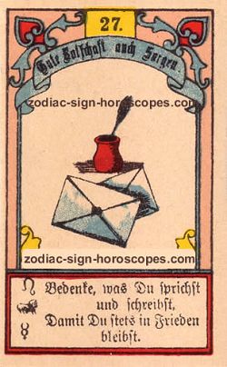 The letter, monthly Aries horoscope September