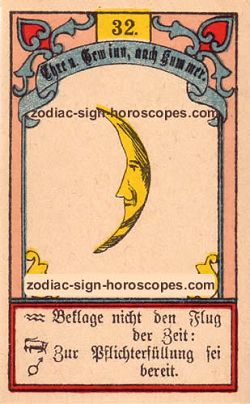 The moon antique Lenormand Tarot