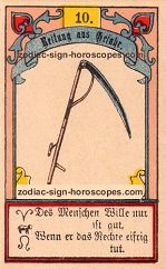 The scythe antique Lenormand Tarot